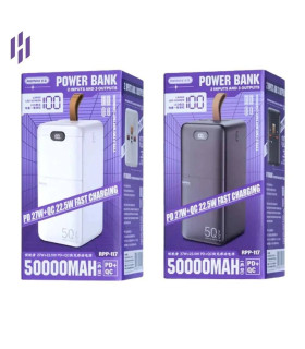 پاوربانک 50 هزار سوپرفست شارژ ریمکس مدل RPP-117 (اورجینال)