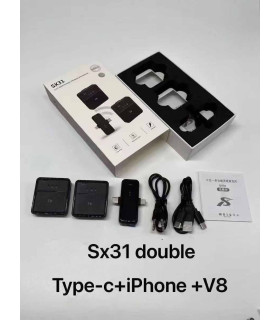 میکروفن یقه ای وایرلس دار مدل SX31 دو کاربره